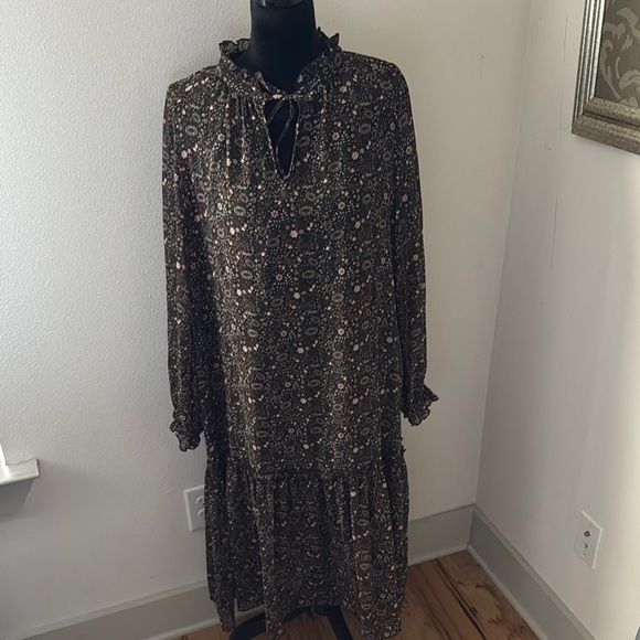 Arnie Says Norwegian Brand Sz M floral print Boho tiered lightweight Boho dress - Picture 1 of 6